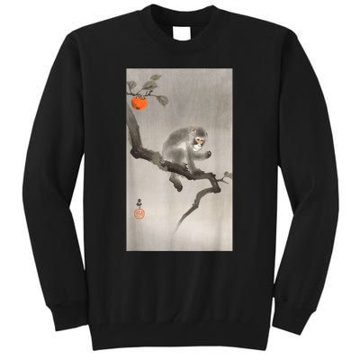 Vintage Macaque Monkey Japanese Nature Japan Art Tall Sweatshirt