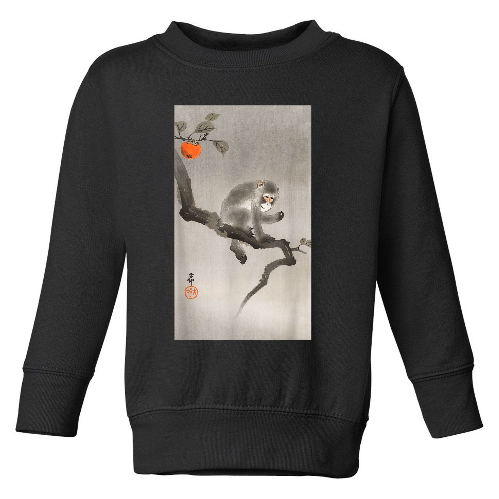 Vintage Macaque Monkey Japanese Nature Japan Art Toddler Sweatshirt