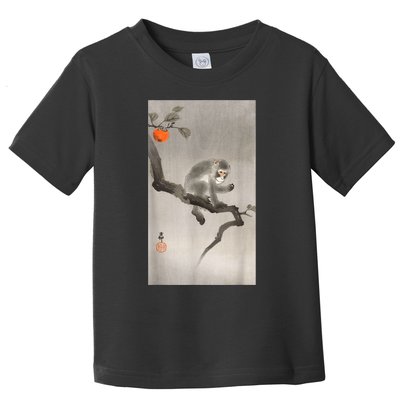 Vintage Macaque Monkey Japanese Nature Japan Art Toddler T-Shirt