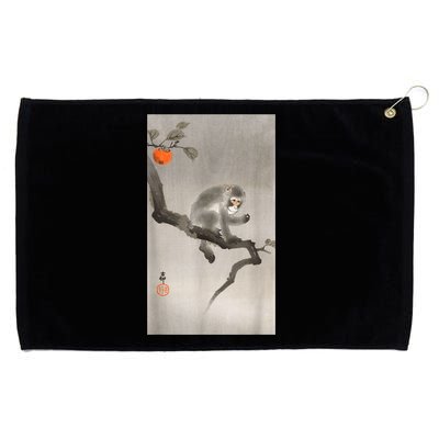 Vintage Macaque Monkey Japanese Nature Japan Art Grommeted Golf Towel