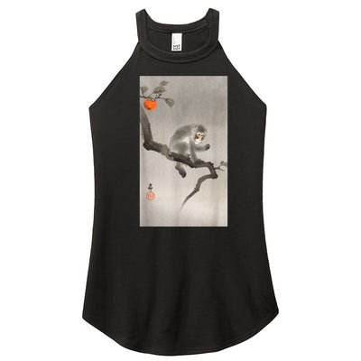 Vintage Macaque Monkey Japanese Nature Japan Art Women's Perfect Tri Rocker Tank