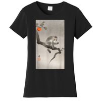 Vintage Macaque Monkey Japanese Nature Japan Art Women's T-Shirt