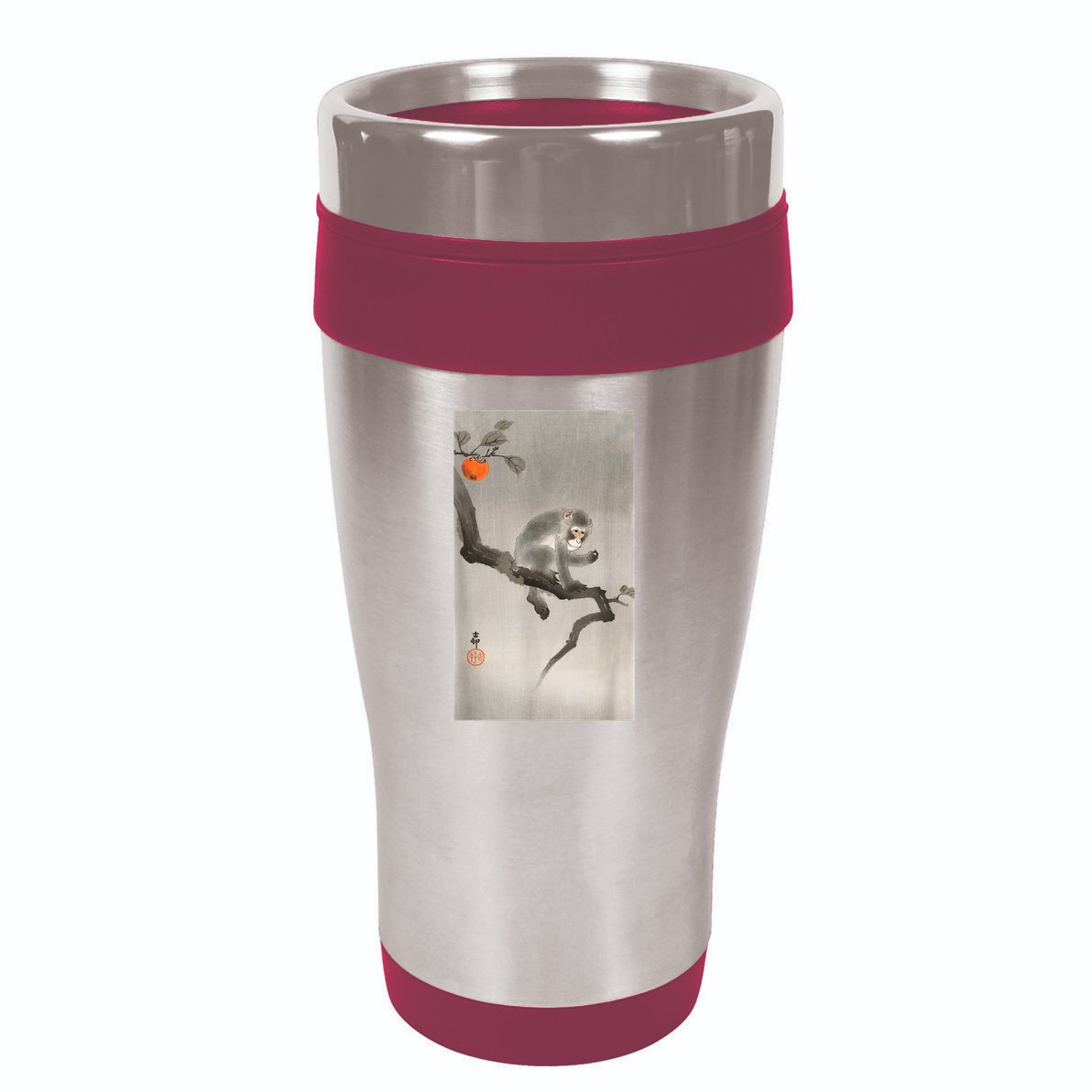 Vintage Macaque Monkey Japanese Nature Japan Art 16oz Travel Tumbler