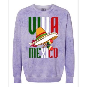 Viva Mexico Mexican Pride Colorblast Crewneck Sweatshirt