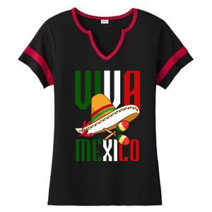 Viva Mexico Mexican Pride Ladies Halftime Notch Neck Tee