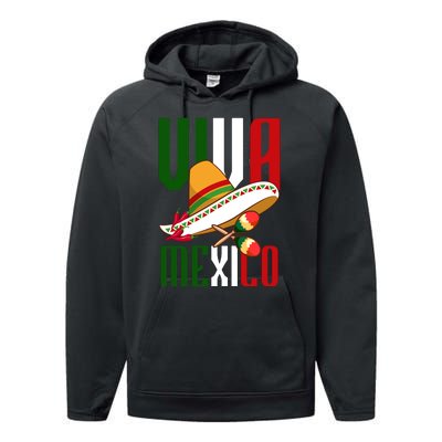 Viva Mexico Mexican Pride Performance Fleece Hoodie