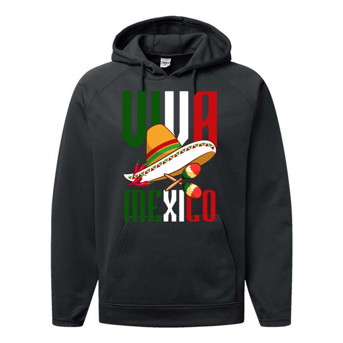 Viva Mexico Mexican Pride Performance Fleece Hoodie