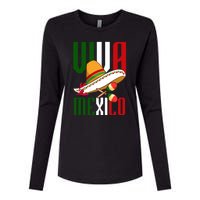 Viva Mexico Mexican Pride Womens Cotton Relaxed Long Sleeve T-Shirt