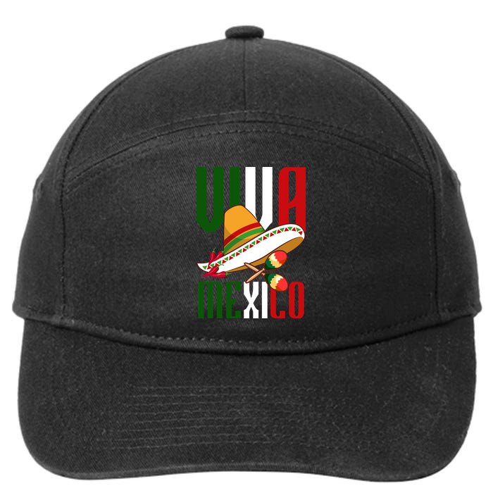 Viva Mexico Mexican Pride 7-Panel Snapback Hat