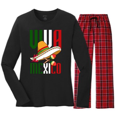 Viva Mexico Mexican Pride Women's Long Sleeve Flannel Pajama Set 