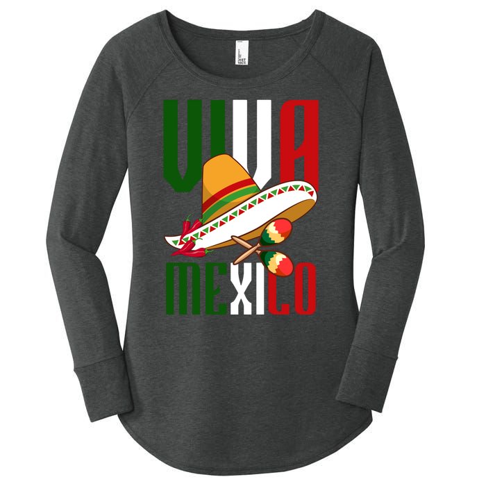 Viva Mexico Mexican Pride Women's Perfect Tri Tunic Long Sleeve Shirt