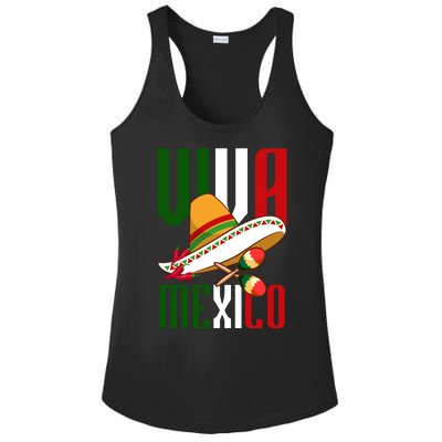 Viva Mexico Mexican Pride Ladies PosiCharge Competitor Racerback Tank