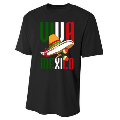 Viva Mexico Mexican Pride Performance Sprint T-Shirt