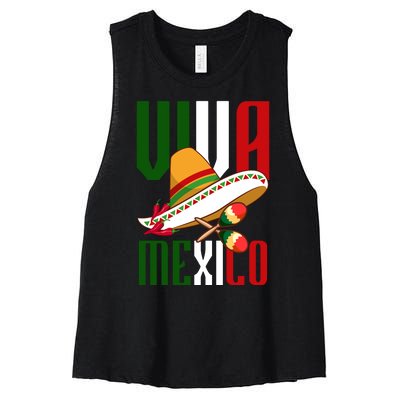 Viva Mexico Mexican Pride Women's Racerback Cropped Tank