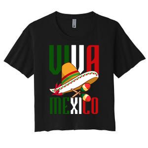 Viva Mexico Mexican Pride Women's Crop Top Tee