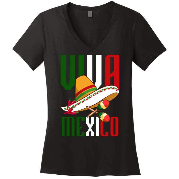 Viva Mexico Mexican Pride Women's V-Neck T-Shirt