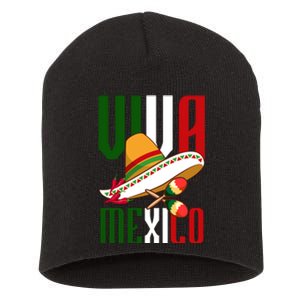 Viva Mexico Mexican Pride Short Acrylic Beanie