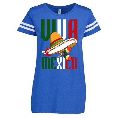 Viva Mexico Mexican Pride Enza Ladies Jersey Football T-Shirt