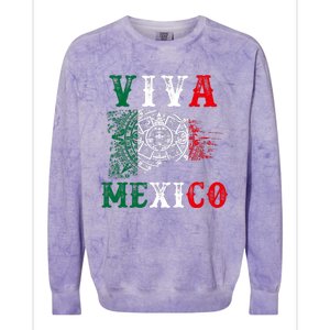 Viva Mexico Mexican Independence Day Colorblast Crewneck Sweatshirt