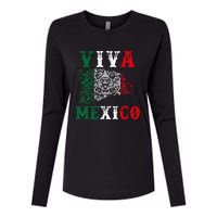 Viva Mexico Mexican Independence Day Womens Cotton Relaxed Long Sleeve T-Shirt