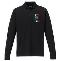 Viva Mexico Mexican Independence Day Performance Long Sleeve Polo