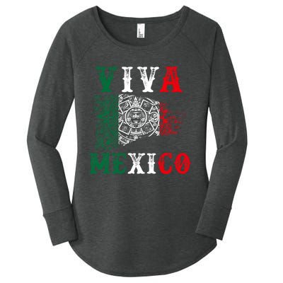 Viva Mexico Mexican Independence Day Women's Perfect Tri Tunic Long Sleeve Shirt