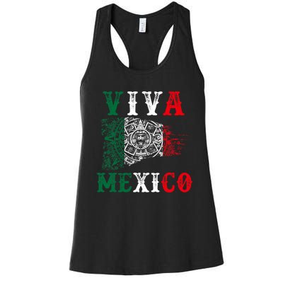 Viva Mexico Mexican Independence Day Women's Racerback Tank