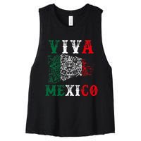 Viva Mexico Mexican Independence Day Women's Racerback Cropped Tank