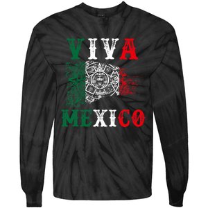 Viva Mexico Mexican Independence Day Tie-Dye Long Sleeve Shirt