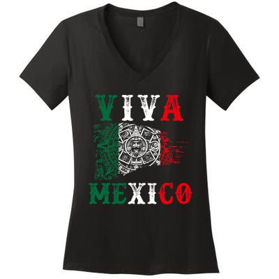 Viva Mexico Mexican Independence Day Women's V-Neck T-Shirt