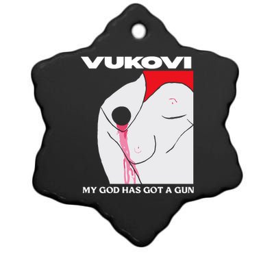 Vukovi Mghgag My God Has Got A Gun Ceramic Star Ornament