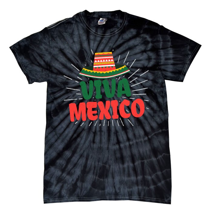 Viva Mexico Mexican Independence Day Gift Tie-Dye T-Shirt