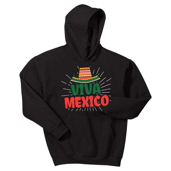 Viva Mexico Mexican Independence Day Gift Kids Hoodie