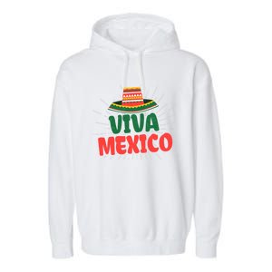 Viva Mexico Mexican Independence Day Gift Garment-Dyed Fleece Hoodie