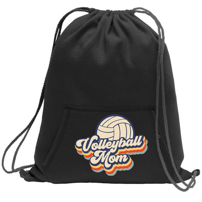 Volleyball Mom Mama Mothers Day Vintage Retro Funny Women Sweatshirt Cinch Pack Bag