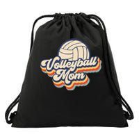 Volleyball Mom Mama Mothers Day Vintage Retro Funny Women Drawstring Bag