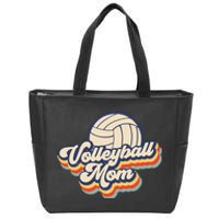 Volleyball Mom Mama Mothers Day Vintage Retro Funny Women Zip Tote Bag