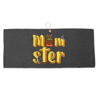 Vintage Momster Mom Mommy Mama Monster Halloween Mother Gift Large Microfiber Waffle Golf Towel