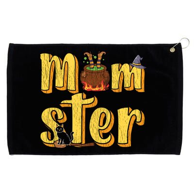 Vintage Momster Mom Mommy Mama Monster Halloween Mother Gift Grommeted Golf Towel