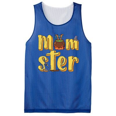 Vintage Momster Mom Mommy Mama Monster Halloween Mother Gift Mesh Reversible Basketball Jersey Tank