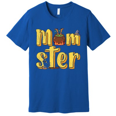 Vintage Momster Mom Mommy Mama Monster Halloween Mother Gift Premium T-Shirt