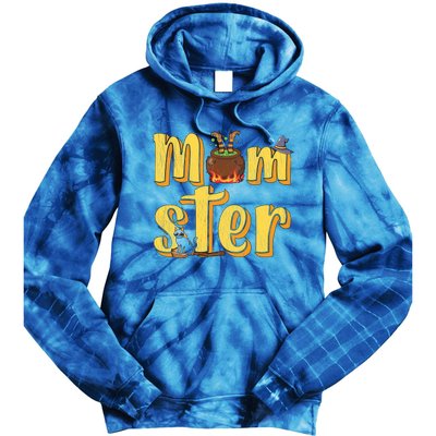 Vintage Momster Mom Mommy Mama Monster Halloween Mother Gift Tie Dye Hoodie