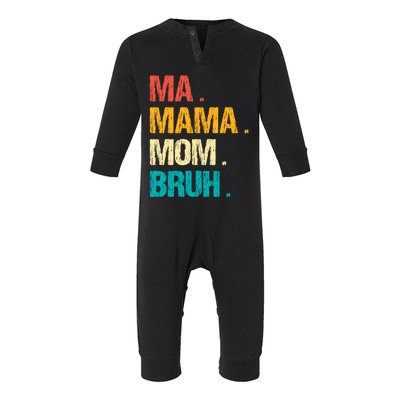 Vintage Ma Mama Mom Bruh Happy MotherS Day Meaningful Gift Infant Fleece One Piece