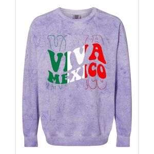 Viva Mexico Mexican Independence Day Colorblast Crewneck Sweatshirt