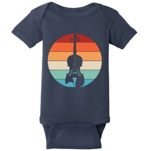 Violin Musical Music Violinist Retro Baby Bodysuit