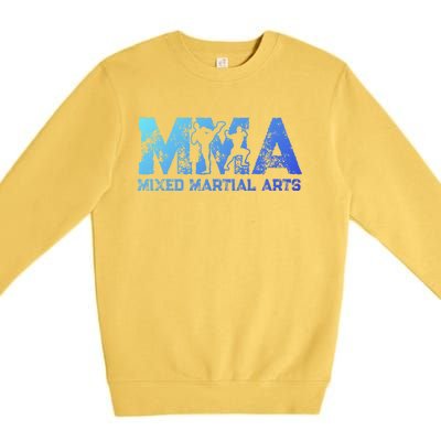 Vintage Mixed Martial Arts Mma Gift Premium Crewneck Sweatshirt