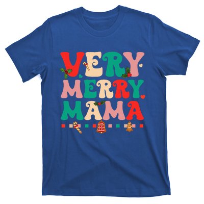 Very Merry Mama Christmas Happy Holiday Noel Tree Family  T-Shirt