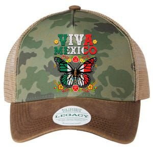 Viva Mexico Mexican Independence Day Butterfly Legacy Tie Dye Trucker Hat