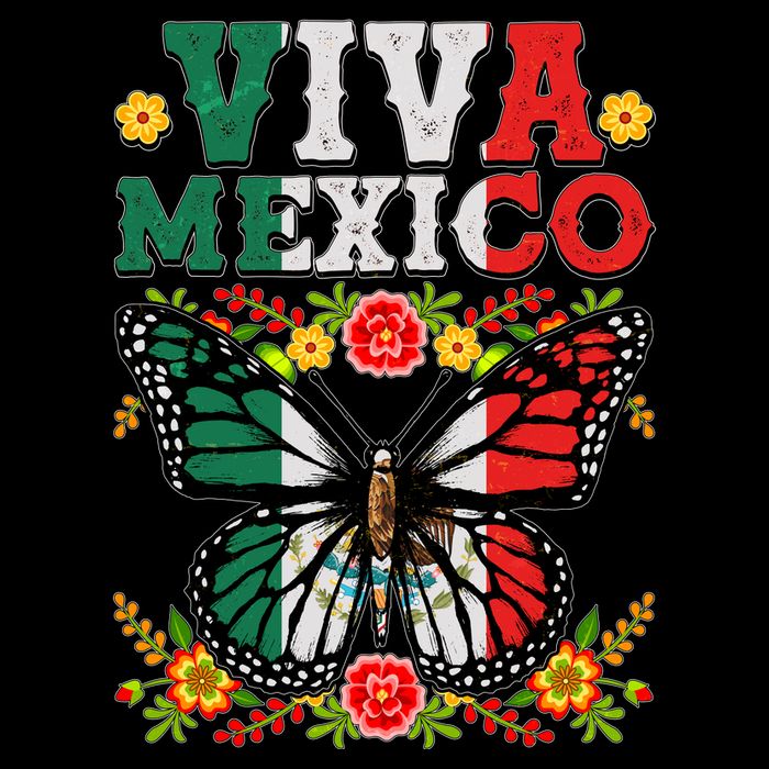 Viva Mexico Mexican Independence Day Butterfly 16 in Basic Backpack