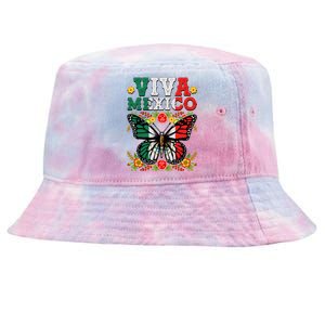 Viva Mexico Mexican Independence Day Butterfly Tie-Dyed Bucket Hat